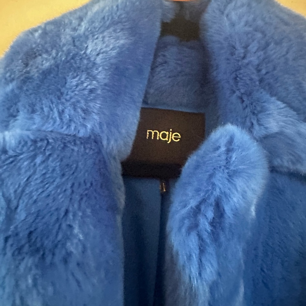 Maje Blue Rabbit coat - Picture 12 of 14